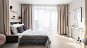 Расцветай на Красном. Квартира на высоком 29 этаже с видом на город.