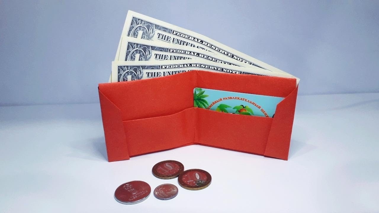 Кошелек из бумаги. Кошелек оригами. смотреть онлайн