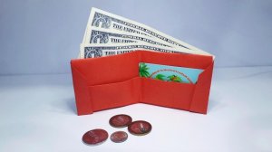 Кошелек из бумаги. Кошелек оригами. A wallet of paper. Origami purse.