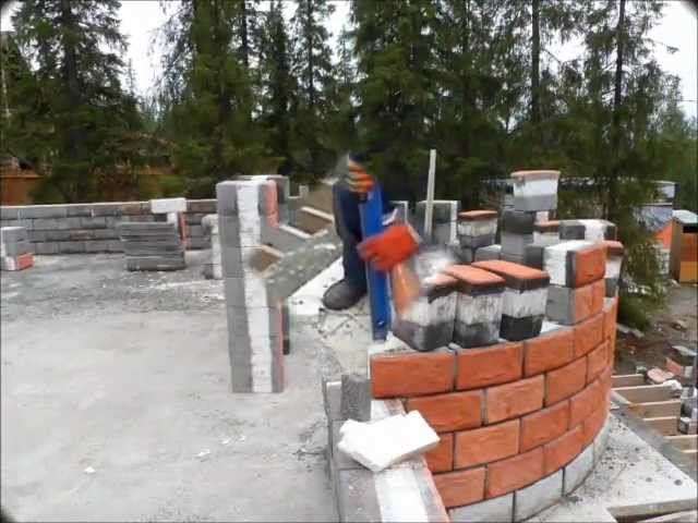 Кладка эркера из блдоков "Теплостен"   wmv