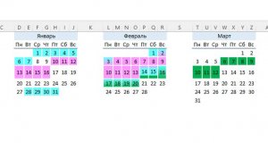 Заливка графика отпусков в Excel с помощью условного форматирования