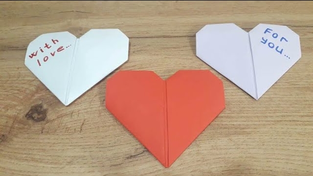 Как сделать валентинку сердце из бумаги. смотреть онлайн