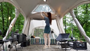 №18 Соло кемпинг в тайном лесу: можно ли быстро установить большую палатку?