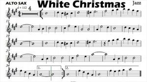 WHITE CHRISTMAS Alto Sax Sheet Music Backing Track Play Along Partitura_720p