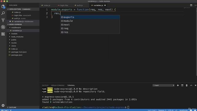 Полное руководство Node.JS Урок 51. Добавление сессии