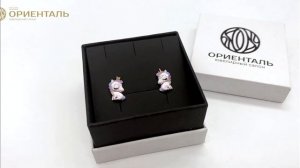 Серьги из серебра 925 пробы с эмалью, арт.901022097_0000064950