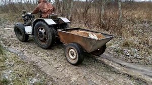 Испытание самодельных минитракторов