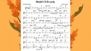 Wouldn_t It Be Lovely (Loewe) Backing track   score for Eb alto instruments(360P)