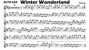 WINTER WONDERLAND Alto Sax Sheet Music Backing Track Play Along Partitura_720p