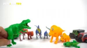 Dino Mecard Double figure and tiny dinosaur 15 set! Tyrannosaurus, Triceratops! - DuDuPopTOY