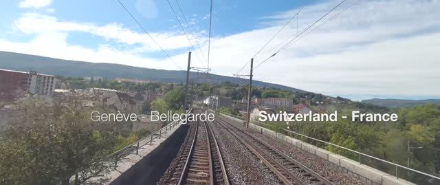 🚄 4К UltraWide ➤ Электричка из Женевы (Швейцария) в Бельгард (Франция) !