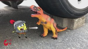 Детская анимация машина давит динозавров, арбузы и др.