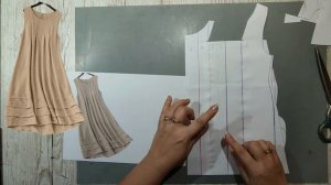 Моделирование. Летнее платье со складками по полочке и низу. Выкрока № 1611.