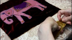 Лоскутное панно "Индийский слон"