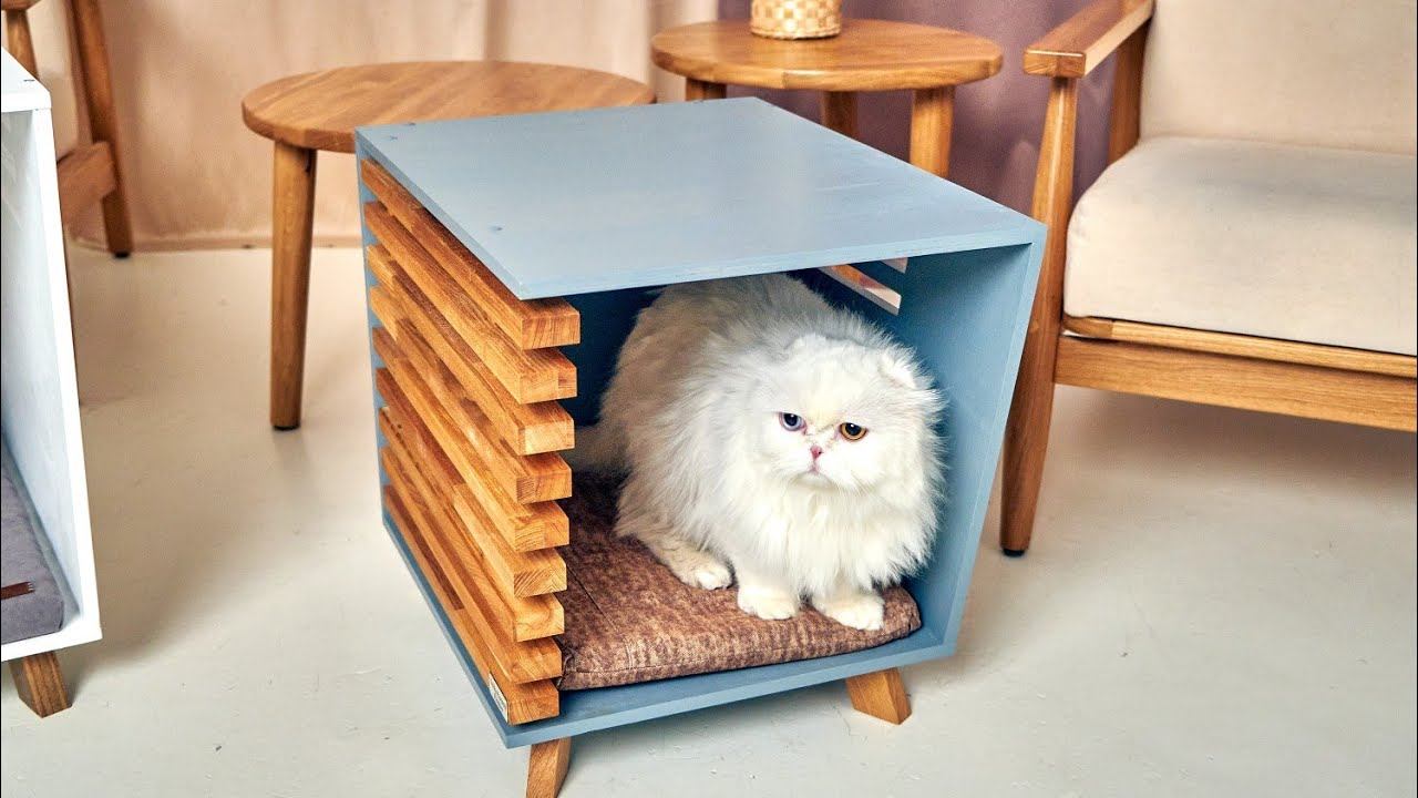 Тумба-домик Future Wood Gray. #домикдлясобаки #teddyroom #длякошек #мебельдляживотных #длясобак