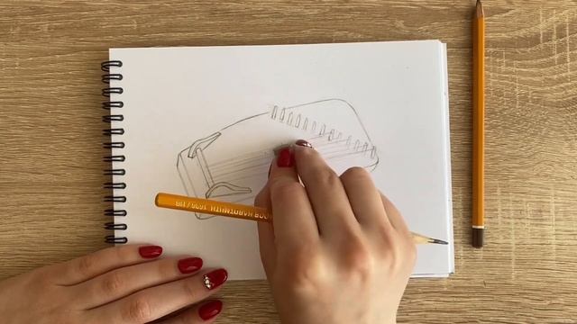 Как нарисовать гусли карандашом | Рисунок для начинающих поэтапно