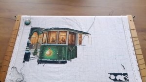 Итоги января, планы на февраль, вышивальная неделя. Золотое руно Новогодний трамвай