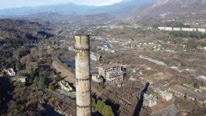 Абхазия. Ткуарчал. ЖД вокзал и ГРЭС