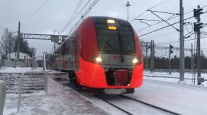 Электропоезд "Ласточка" ЭС2Г - 015 / ***, январь 2019 года