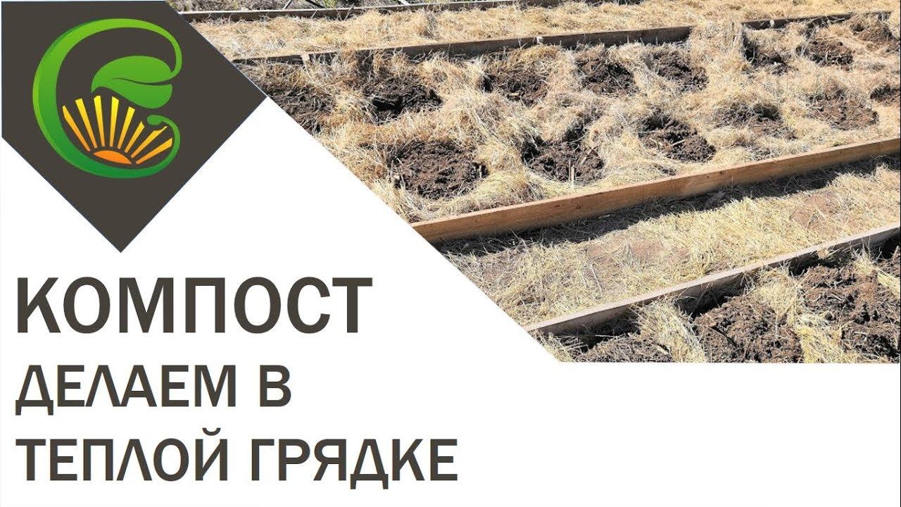 Компост делаем в теплой грядке