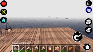 Survival on raft: Выживание на плоту #14 Пиратский флаг и Камин