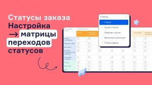 Статусы заказа. Настройка матрицы переходов статусов
