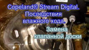 Copeland® Stream Digital. Последствия влажного хода. Замена клапанной доски