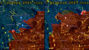 Карта боевых действий за город Торецк(Дзержинск) с октябрь 2024 по февраль 2025 года