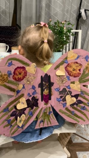 ЭКОРУКИ
Крылья бабочки из картона и гербария