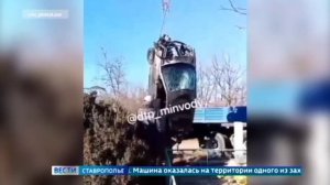 На Ставрополье водитель слетел с трассы  и оказался на кладбище