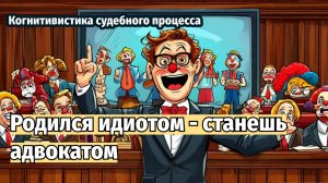 Родился идиотом - станешь адвокатом