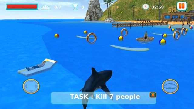 Angry Shark Attack Simulator 2017 - Hungry Shark Evolution - Android Gameplay HD смотреть онлайн