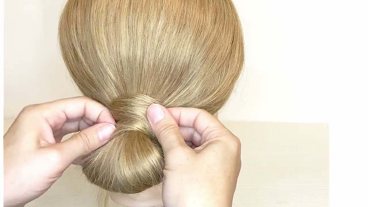 ❤️ЗА 1 МИНУТУ прическа Пошагово КРАСИВЫЙ ПУЧОК\IN 1 MINUTE hairstyle Step-by-step  BEAUTIFUL BUN