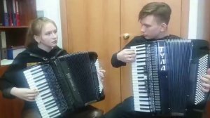 "Румба в танце" обработка Г. Лохина исполняют Акулинин Николай и Акулинина Алина