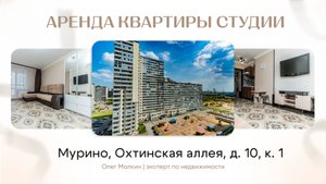 Аренда квартиры студии по адресу: город Мурино, аллея Охтинская, дом 10, корпус 1
