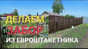 Забор из евроштакетника своими руками