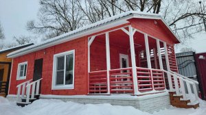 Модульный дачный дом Лион 10х4,8м  Свеженький видеообзор на самый крутой экспонат нашей выставки.