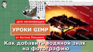 Как добавить водяной знак на фото с помощью бесплатной программы Gimp