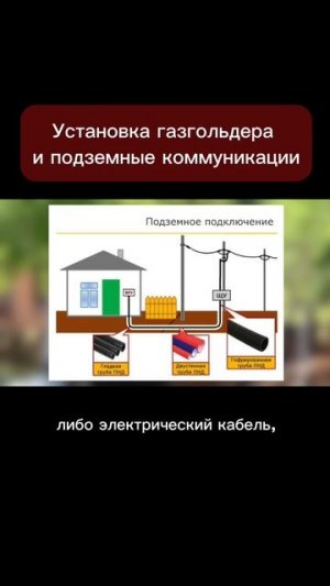 Установка газгольдера и подземные коммуникации