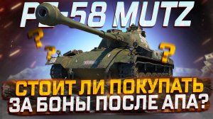 Panzer 58 Mutz СТОИТ ЛИ ПОКУПАТЬ ПОСЛЕ АПА ЗА БОНЫ?  МИР ТАНКОВ