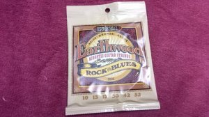 Струны Ernie Ball 80 20 bronze alloy Earthwood acoustic guitar strings Rock and Blues 2008 (10-52) Y