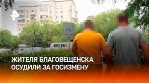 Жителя Амурской области за госизмену приговорили к 12 годам лишения свободы / РЕН Новости