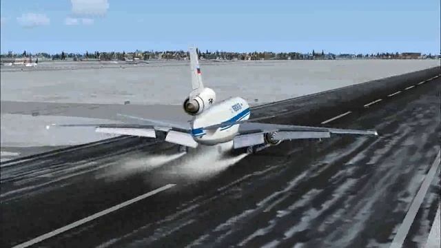 Aeroflot DC 10 Moscow Landing смотреть онлайн