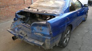Skyline R34 coupe. Как снять задний бампер