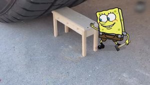 Детская анимация машина давит танк, стол и др.