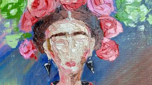 #FridaKahlo #картина #женщина #оригинальное #портреткартина #текстурные  #картинамаслом