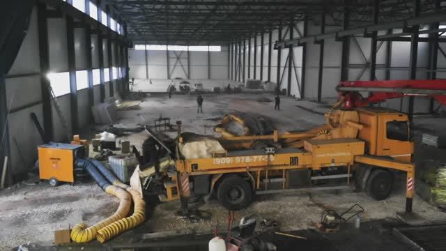 Бетонный пол 4964 м² в производственно-складском комплексе