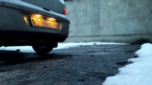 выхлоп с кастомным пауком и прямоточной системой выпуска,раздвоенный выхлоп на седане чери м11