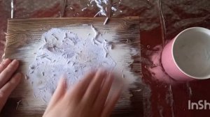 Поднос в технике декупаж