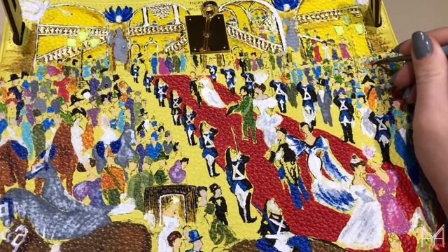 Custom painted Hermès Kelly bag “Soiree de Gala” смотреть онлайн